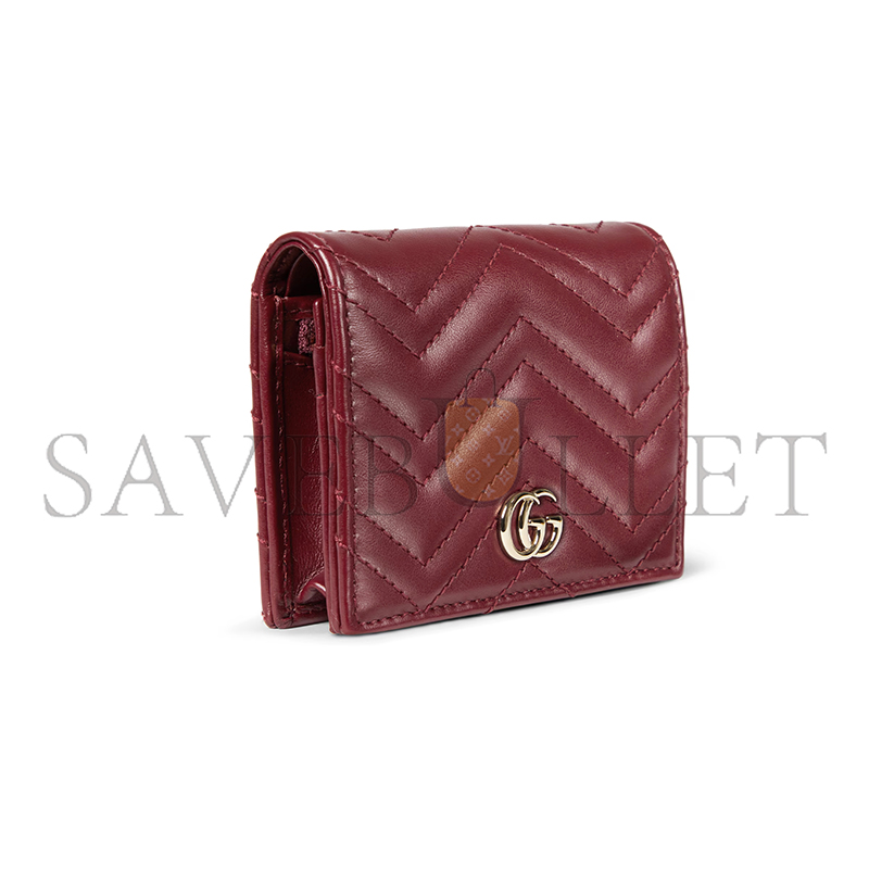 GUCCI GG MARMONT CARD CASE WALLET 466492 (17.5*11cm) GUCCI GG MARMONT CARD CASE WALLET 466492 (17.5*11cm)
